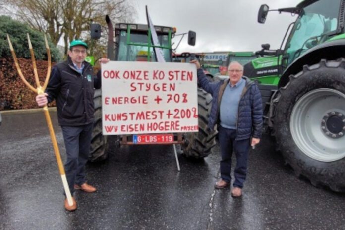Protesty rolników w Belgii