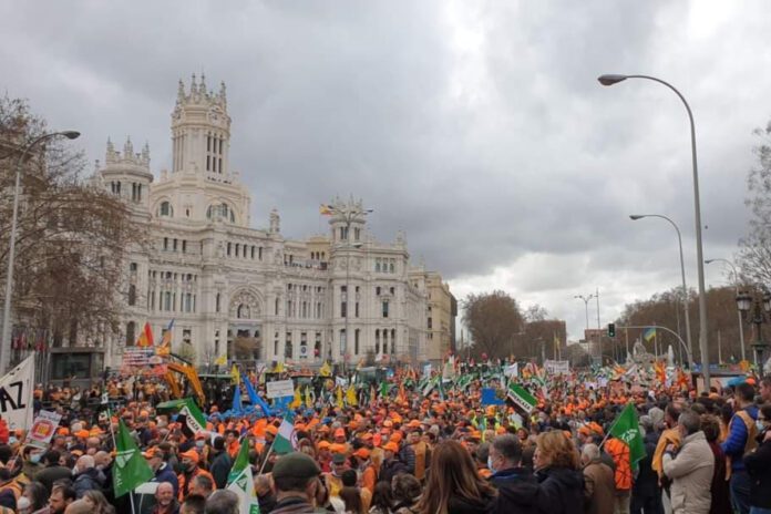 Protesty rolników w Hiszpanii