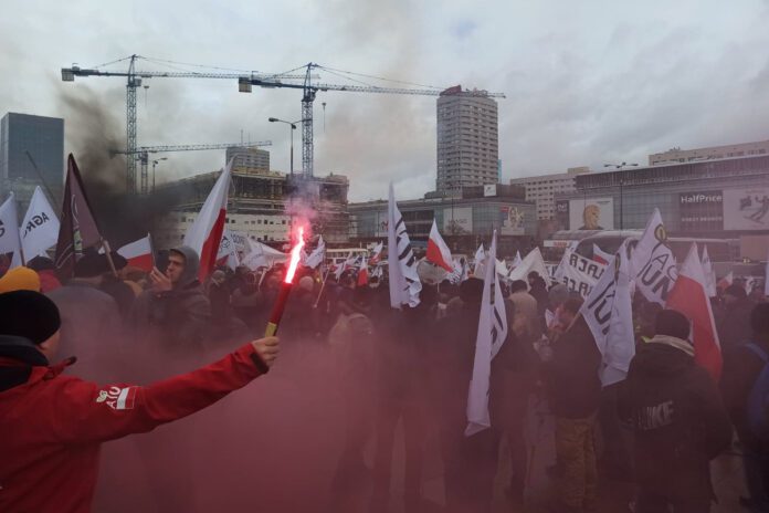Protest Agrounii w Warszawie