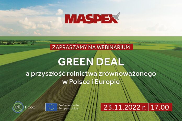 Webinarium green deal - Maspex - zaproszenie