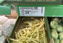 Cena fasolki szparagowej w sklepie